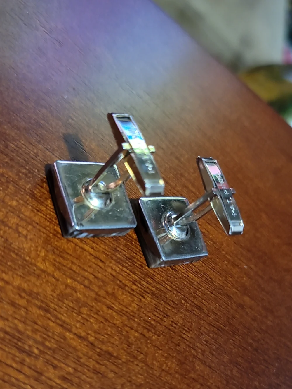 Mid- Century Modern Natural Stone Cufflinks.
